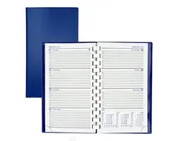 Agenda de poche Ceder 2027 - avec mise en page par semaine - commence le dimanche - avec spirale - bleu - Connu de Eilers Promotional Gifts - format 9x16 cm