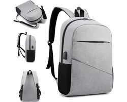 Waterproof Backpack, Anti Theft Backpack Nordace Backpack British Laptop Backpack with USB Charging Port for Men and Women, Grey