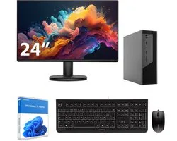 Sedatech Pakket Mini-PC Werkstation ITX • Intel i3-12100 • 16Gb RAM • 1Tb SSD M.2 • DVD-RW • WiFi, USB C • BT • Windows 11 • Desktop computer • Monitor 24''