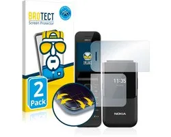 BROTECT - Screenprotector voor Nokia 2720 Flip - Folie Beschermfolie transparant volledig dekking - 2 Stuks