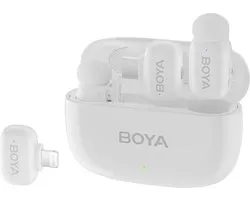 Boya Mini-13 2.4 GHz Ultra Mini Wireless Microphone White (2TX+2RX)