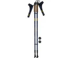 Abbey Camp Nordic Walking Stokken - Telescopisch Verstelbaar - Per Paar - Blauw/Grijs