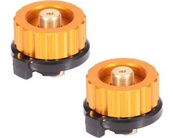 2 stuks Camping Stove Connector Gas Bottle Adapter Split Type Furnace Converter voor Butaan Canister naar Schroef Gas Cartridge