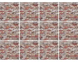 Cayway Pack of 12 Self Adhesive Wall Cladding Miniature Floor Tiles Mini DIY Floor Boards for Mini House (Style B) - ShopVlot