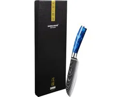 Shinrai Japon - Couteau Santoku Epoxy Sapphire Damas 13 cm