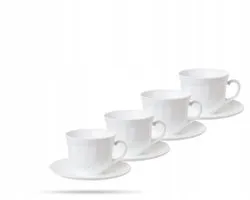 Set de tasses et soucoupes Luminarc Trianon (4 pièces) en Glas Wit 280 ml 4 pièces