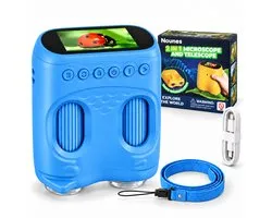 2 in 1 Kinder Microscoop & Verrekijker - Digitale Microscoop voor Kinderen met Telescoop - 1000x Zoom - HD Camera - Insecten Speelgoed