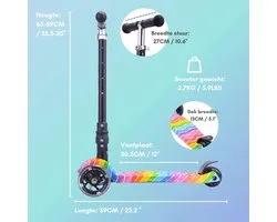 BOLDCUBE Trottinette enfant à 3 roues - Crystal Rubix - pour garçons et filles âgés de 5 à 10 ans.