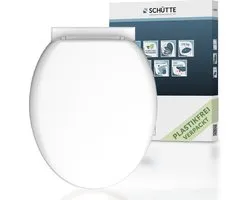 SCHÜTTE WC-Bril 10220 DUROPLAST - Antibacterieel - Soft Close - Gelakt - Wit