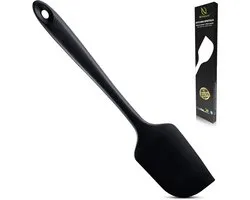 HI NATURE™ Spatels - Spatel silicone - Siliconen spatel BPA vrij - Spatula - Spatelset - Keukenspatel - Pannenlikker - Bakspaan - Keukengerei - Roeren | hittebestendig - Anti-aanbak - Keuken gerei (Zwart)