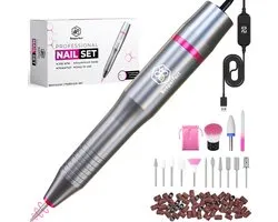 Beeperfect® Elektrische Nagelvijl - Nagelfrees - Manicure en Pedicure set - 12 Bitjes en 60 Schuurrolletjes - 3 Extra Accessoires - 20.000RPM - Eeltverwijderaar - Kalknagel