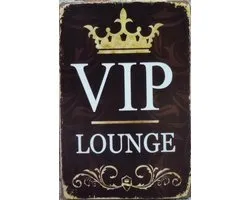 Mur Sign - Vip Lounge - Vintage Retro - Mancave - Décoration murale - Email - Publicité Sign - Texte - Humour - Pancarte de Métal - Shed - Cadeau Homme - Bar - Café - Chambre - Tin Sign - 20 x 30 cm - Cave & Garden - Métal signe