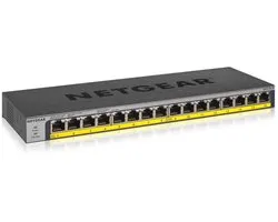 NETGEAR GS116LP Non-géré Gigabit Ethernet (10/100/1000) Connexion Ethernet, supportant l'alimentation via ce port (PoE) Noir