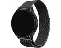 Bracelet Milanais Smartwatch 22 mm - Zwart - Bracelet de montre milanais de Luxe adapté pour Samsung Galaxy Watch 1 46 mm / Galaxy Watch 3 45 mm / Gear S3 Classic & Frontier - Amazfit GTR 47 mm / GTR 2 / GTR 3 - OnePlus Watch