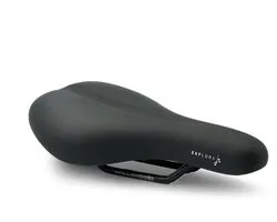 Selle de vélo Selle Royal Explora Junior - Selle jeune confortable - Modèle modéré (jr M) - Ergonomique et étanche - Noir