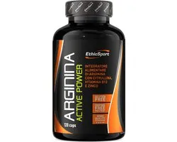 EthicSport Arginina Active Power 120 Capsules – L-Arginine Supplement – Voor Sportprestaties, Kracht & Uithoudingsvermogen