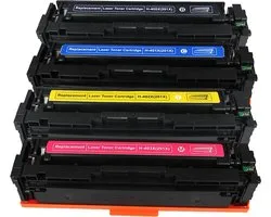 Cartouches de toner laser multipack (201X) pour CF400X, CF401X, CF402X et CF403X | Convient aux imprimantes HP Color Laserjet Pro M252, M252DN, M252N, (MFP) M277, M277DW, M277N et M274N (Zwart, cyan, magenta et jaune)