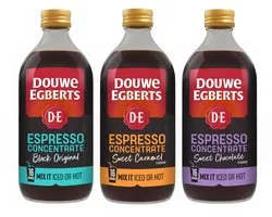 Douwe Egberts Black Original Sweet Caramel Sweet Chocolate - Pack Mix - Concentré d'Espresso - 48 (3x16) Portions - 1455ml (3x485ml)