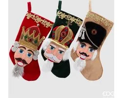 EDG - Enzo De Gasperi Kerstsokken Set van 3 (notenkraker thema) H48