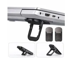 Support pour Ordinateur Portable Réglable – Support de Notebook Pliable & Refroidisseur Passif – Noir – Léger – Compatible avec Tous les Ordinateurs Portables