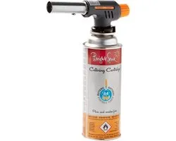 Crème Brûlée Koksbrander/ Gasbrander + Gasbus - CaterFlame brander - Automatische ontsteking | brander creme brulee