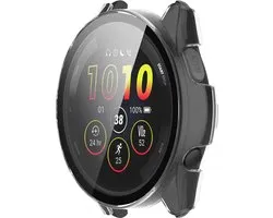 Strap-it Bescherm Hoesje met Glasplaat – Geschikt voor Garmin Forerunner 265s – Transparant – Case met Screen Protector