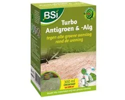 BSI Turbo Antigroen & -Alg tegen groene aanslag (300 ml/600 m²) - Effectieve Groene Aanslagreiniger - Met gratis cheatsheet