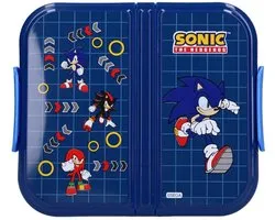 Sonic Eat Yum Repeat Lunchbox - 15 x 18 x 5 cm - Blauw - Sonic, Shadow & Knuckles