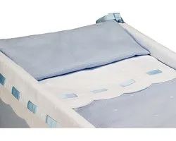Don Algodon Wiegbekleding Zoe 70 X 45 Cm Katoen Blauw/wit