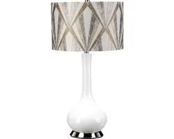 Elstead Lighting LED Tafellamp MILO | 1X E27 Max 60W | Polished Nickel, White, Silver