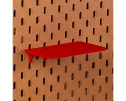 Étagère standard plate pour Ikea Skadis Pegboard 16x10 cm - Rouge - Présentoir