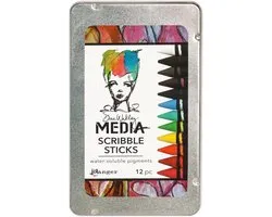 Ranger - Dina Wakley - Media Scribble Sticks 1 - 12 stuks - MDA54733