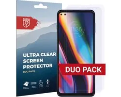 Rosso Screen Protector Ultra Clear Duo Pack Geschikt voor Motorola Moto G 5G Plus | TPU Folie | Case Friendly | 2 Stuks