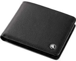 POWR Mens Wallet, Genuine Leather, RFID Blocking Bi-fold Credit Card Holder with 6 Card Slots Plus 2 Note Compartments and an ID Window Slot, Stylish