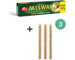 XL Natural Miswak Dentifrice + 3 Pièces Miswak Set - 170g