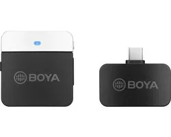 Boya BY-M1LV-U 2.4 GHz Draadloze Dasspeld Microfoon voor USB-C