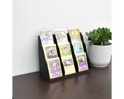Modulaire TCG Kaarten Display – 9-Vaks Houder voor Pokémon, Booster Packs & Toploaders - Kleur Zwart