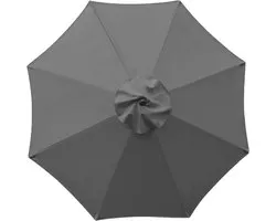 Umbrella Replacement Cover, UV Protection, Floating Parasol, Waterproof Umbrella Cover, Spare Parts for Balcony, Garden, Pool and Beach, Grey, 3mx6 Poles