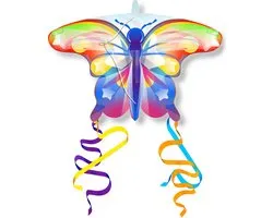 Kites Ready 2 Fly - Pop-up Mini Nylon Vlieger Vlinder Regenboog
