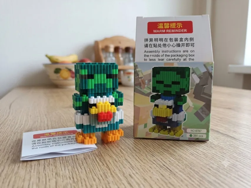 Minecraft Zombie Riding Duck Micro Building Blocks Set Figure 380 Pcs With Box