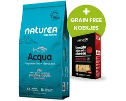 Naturea feel nature Acqua - Thon - 12 kg - Nourriture pour chiens - Plus biscuits sans céréales