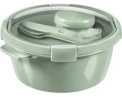 Curver Smart To Go Eco Lunchset 1,6 liter + Bestekset + Sauscup - Eco groen