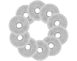 10 pièces de serpillière de remplacement - ∅13cm - compatible avec Ecovacs Deebot T50 Omni/Pro/Max - T30 Pro Omni - T30S Pro/Combo/Complete - N30 Pro,X5,X2 robot aspirateur - microfibre - réutilisable