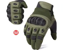 Airsoft Handschoenen - Tactical - Tactical Gloves - Leger - Tactical Handschoenen Hardknuckle - Paintball - Militaire - Touchscreen - Groen M