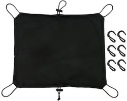 Bagagenet voor motorfietsen - Zeer elastisch en waterdicht - Elastisch net van 42 cm x 60 cm - Met haken, geschikt voor helmen, bagage, fietsen en motoraccessoires.