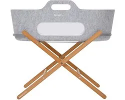 Snuz SnüzBaskit Moses Basket + Stand Set - Light Grey/Natural