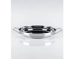 KnIndustrie - Pan Back/UP Ø 34 cm - Batterie de cuisine moderne avec poignées de support - Rodolfo Dordoni - Fabriqué en Italy