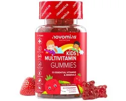 Novomins Multivitamine Kinderen Gummies - 30 Gummies - Aardbei