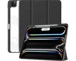Solidenz Housse - Compatible avec iPad Pro 11 inch (M5 2025 / M4 2024) - Veille/réveil automatique - Support pour Pencil - Noir