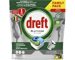 Dreft Vaatwastabletten Platinum All In One Original - 96 stuks
